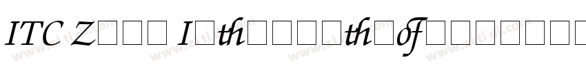 ITC Zapf Internation字体转换